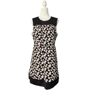 Anthropologie Leifnotes Women's Sz 14 Black Polka Dot Sleeveless Corduroy Dress